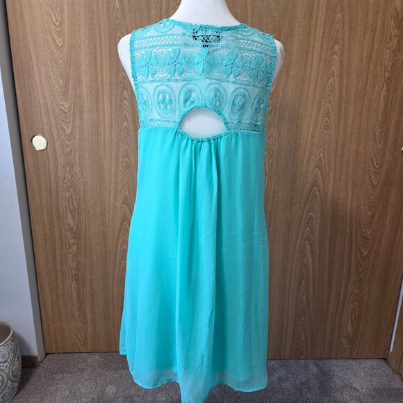 My Michelle Turquoise Mini Dress - Picture 4 of 12
